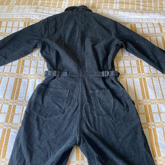 OUTERKNOWN Cotton/Hemp Corduroy Boiler Jumpsuit sz M - Distressed Black - Picture 7 of 14